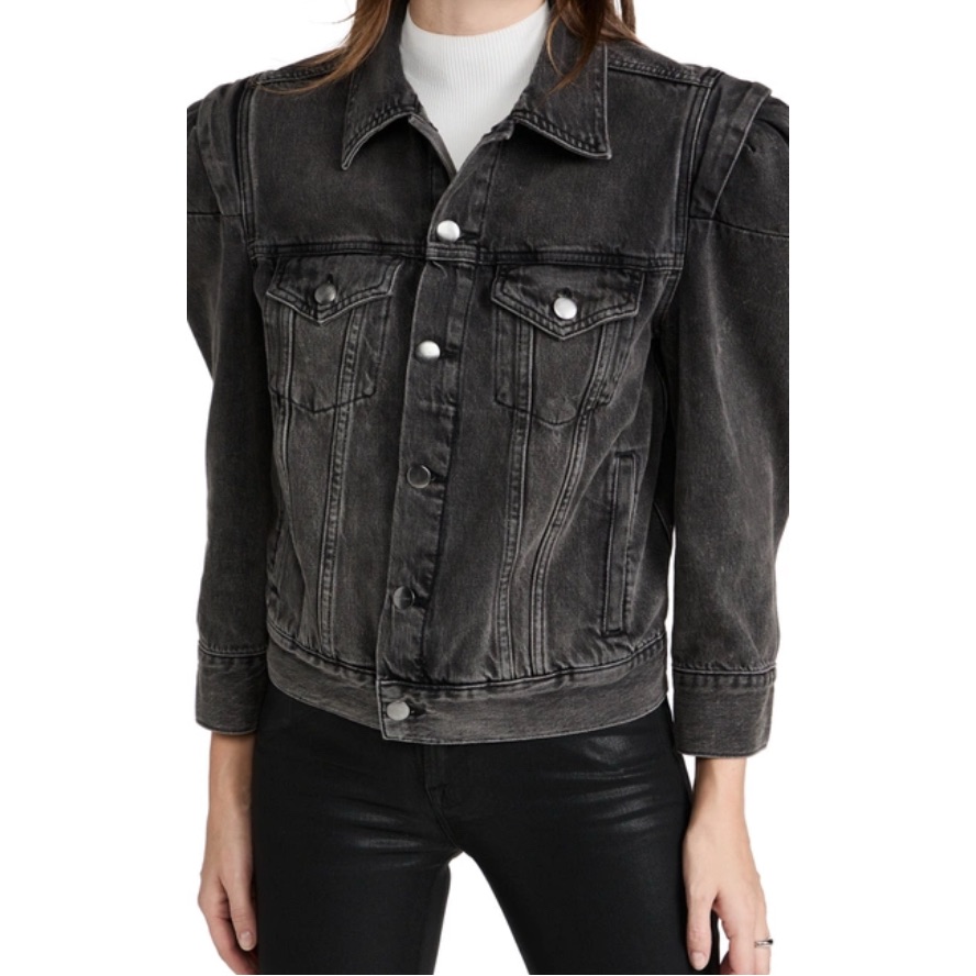Frame Rosette Denim Puff Jacket